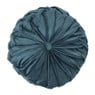 Sierkussen gevlochten rond - petrol - ⌀30 cm