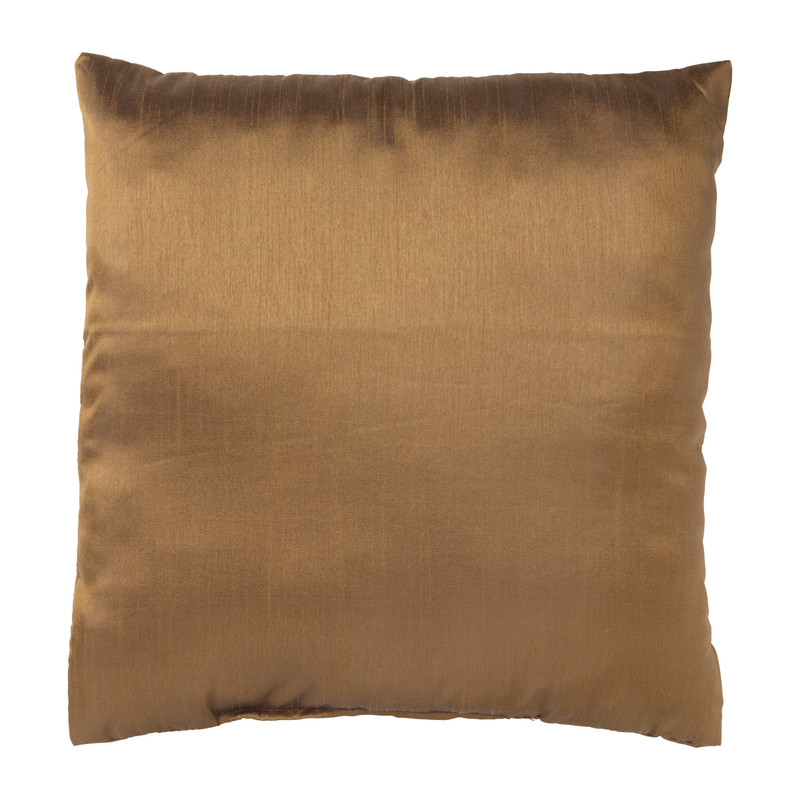 Sierkussen glanzend taft - koper - 45x45 cm 