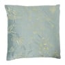 Sierkussen velvet - goud/blauw - 45x45 cm