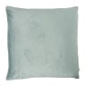 Sierkussen velvet - goud/blauw - 45x45 cm