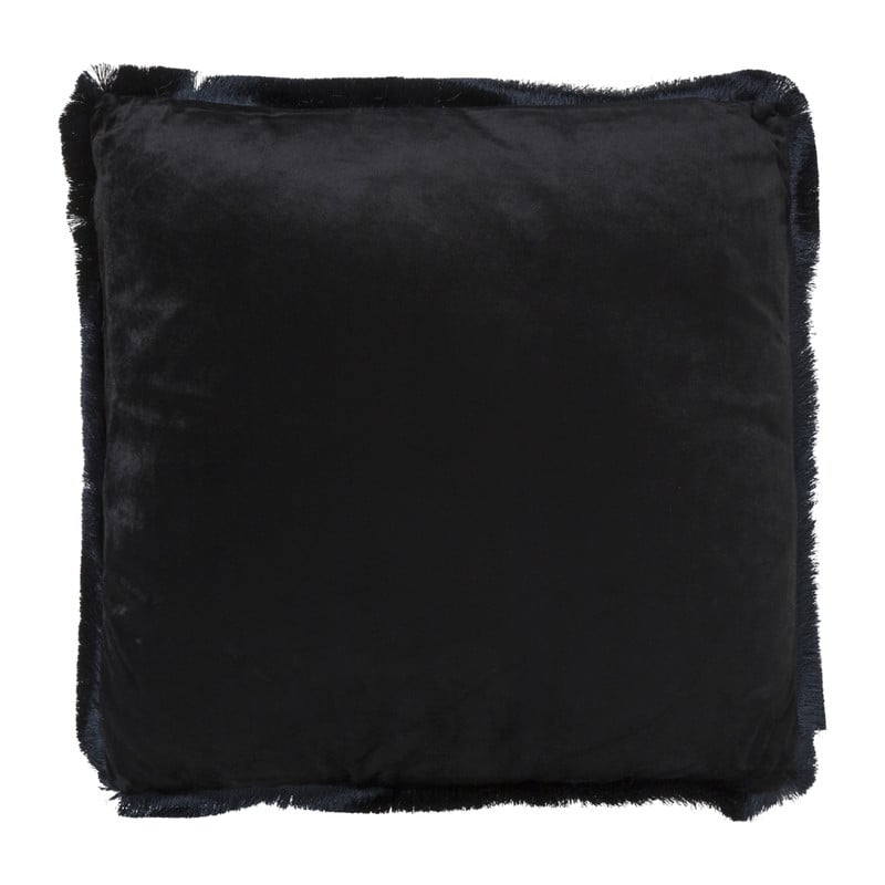 Sierkussen velvet franjes - kat - 45x45 cm 