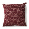 Sierkussen chenille art deco - bordeauxrood - 45x45 cm