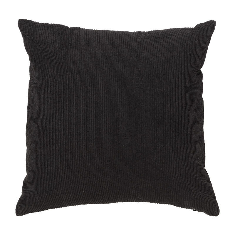 Sierkussen rib - zwart - 40x40 cm 