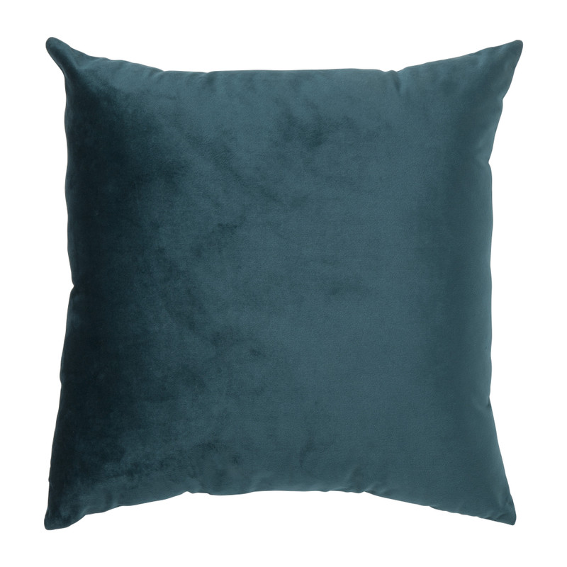 Sierkussen pauw/vlinders - donkerblauw - 45x45 cm 