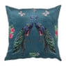 Sierkussen pauw/vlinders - donkerblauw - 45x45 cm 