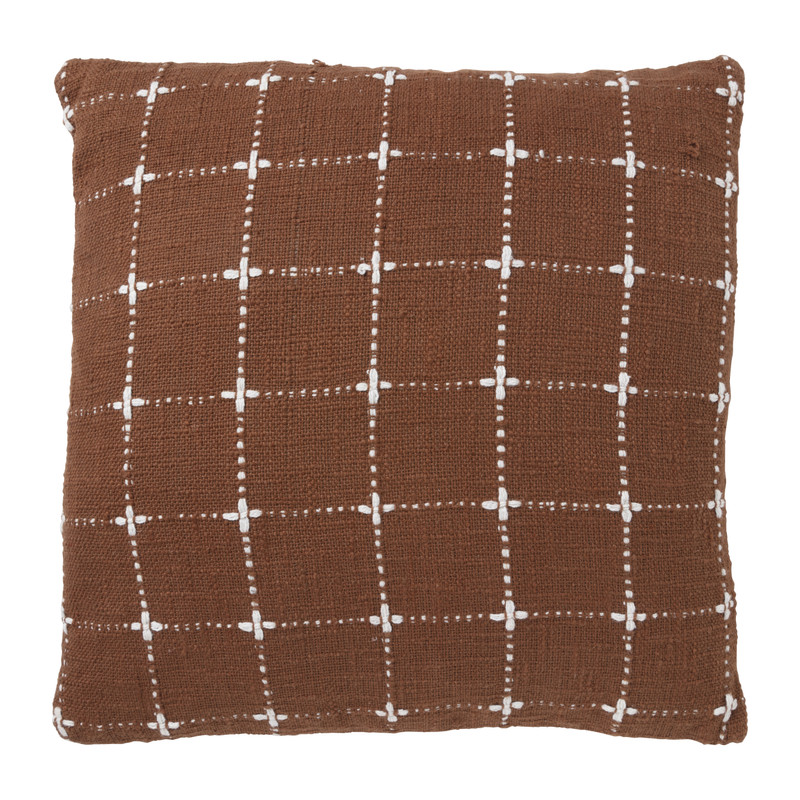 Sierkussen blokje - bruin - 45x45 cm