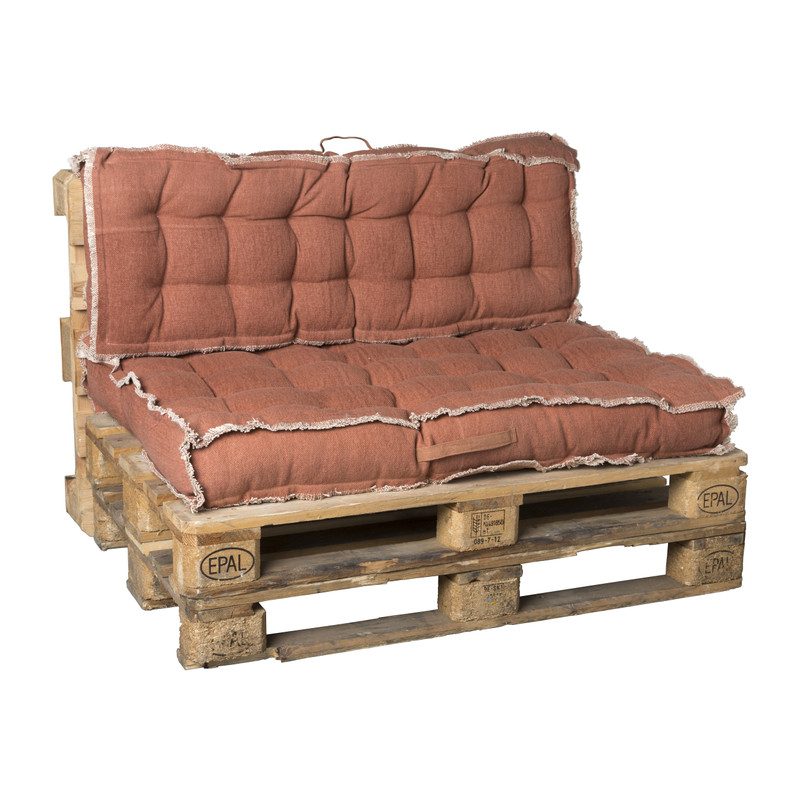 Luxe palletkussens 120x80 cm - terra - set van 2
