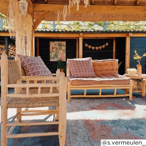 Luxe palletkussens 120x80 cm - terra - set van 2