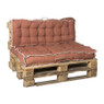 Luxe palletkussens 120x80 cm - terra - set van 2