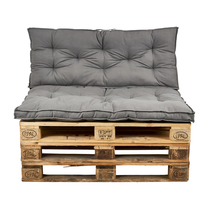 Palletkussens 120x80 cm - grijs - set van 2