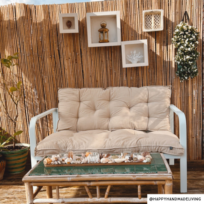 Palletkussens 120x80 cm - naturel - set van 2