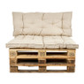 Palletkussens 120x80 cm - naturel - set van 2