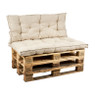 Palletkussens 120x80 cm - naturel - set van 2