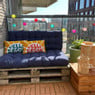 Palletkussens 120x80 cm - donkerblauw - set van 2