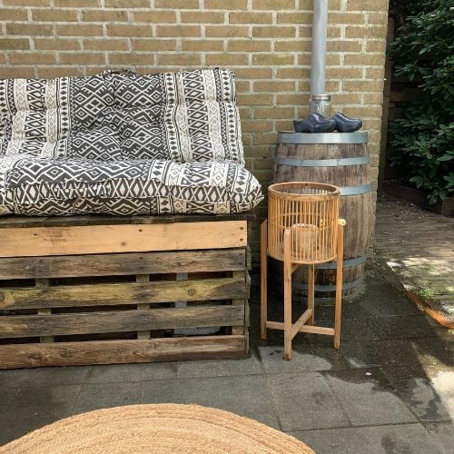 Palletkussens 120x80 cm - zwart/wit - set van 2