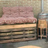 Palletkussens 120x80 cm - terra/wit - set van 2