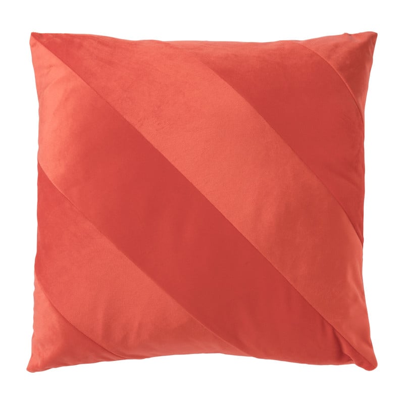 Kussenhoes streep - rood - 43x43 cm