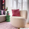 Kussenhoes streep - roze - 43x43 cm