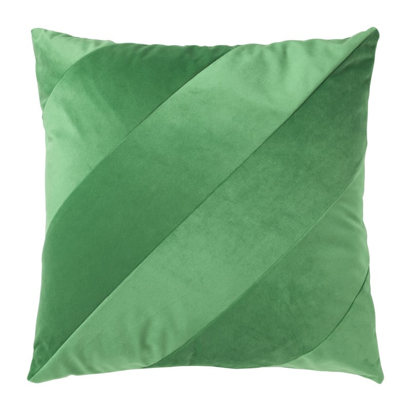 Kussenhoes streep - groen - 43x43 cm