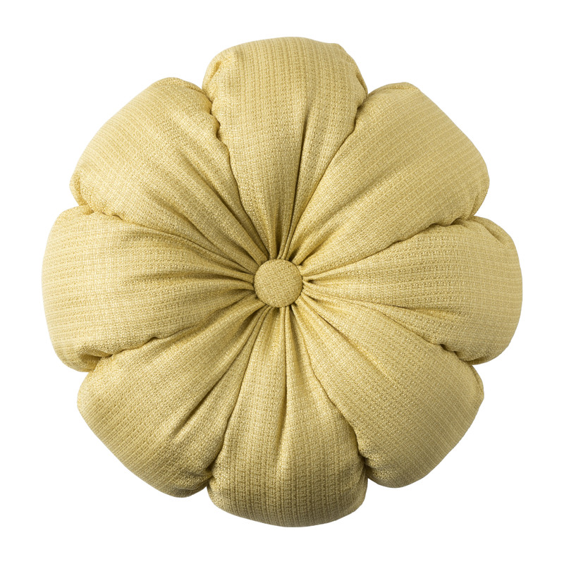 Kussen knoop rond - geel - ø42 cm