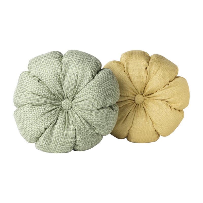 Kussen knoop rond - geel - ø42 cm
