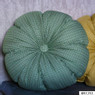 Kussen knoop rond - groen - ø42 cm