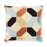 Kussen geometrisch - koraal - 45x45 cm