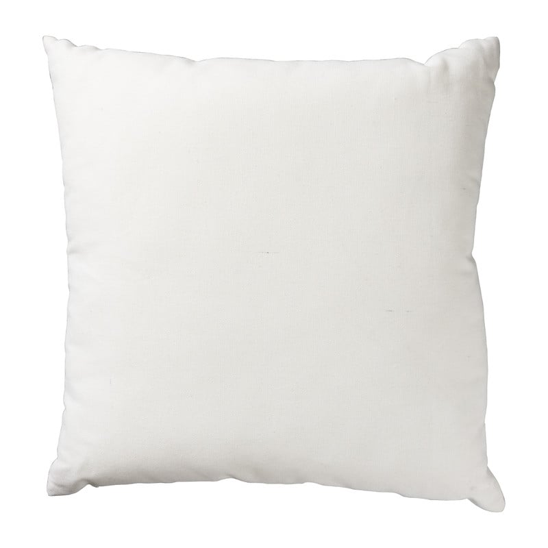Sierkussen met geborduurd gezicht - wit/goud - 45x45 cm 