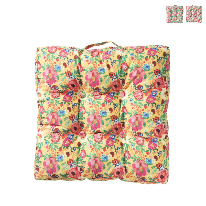 Matraskussen bloemprint - diverse kleuren - 43x43 cm 