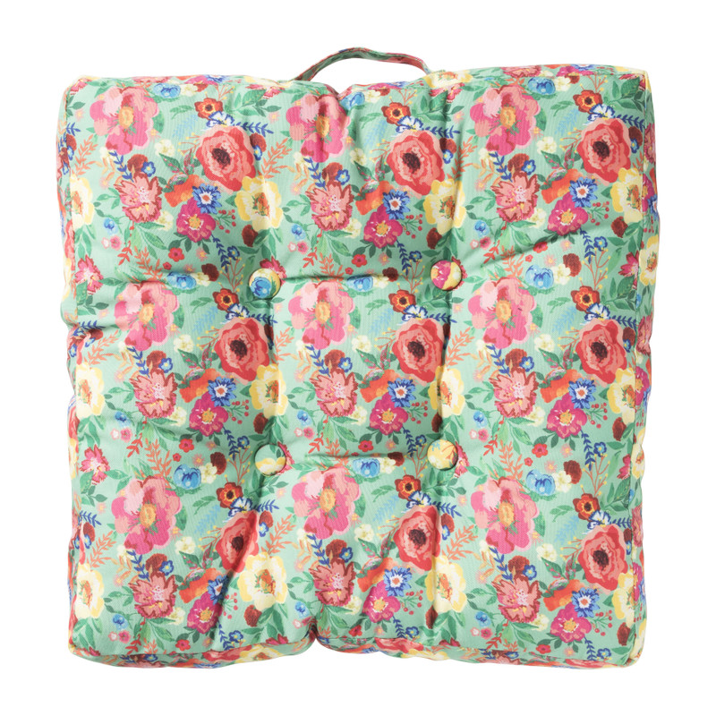 Matraskussen bloemprint - diverse kleuren - 43x43 cm 