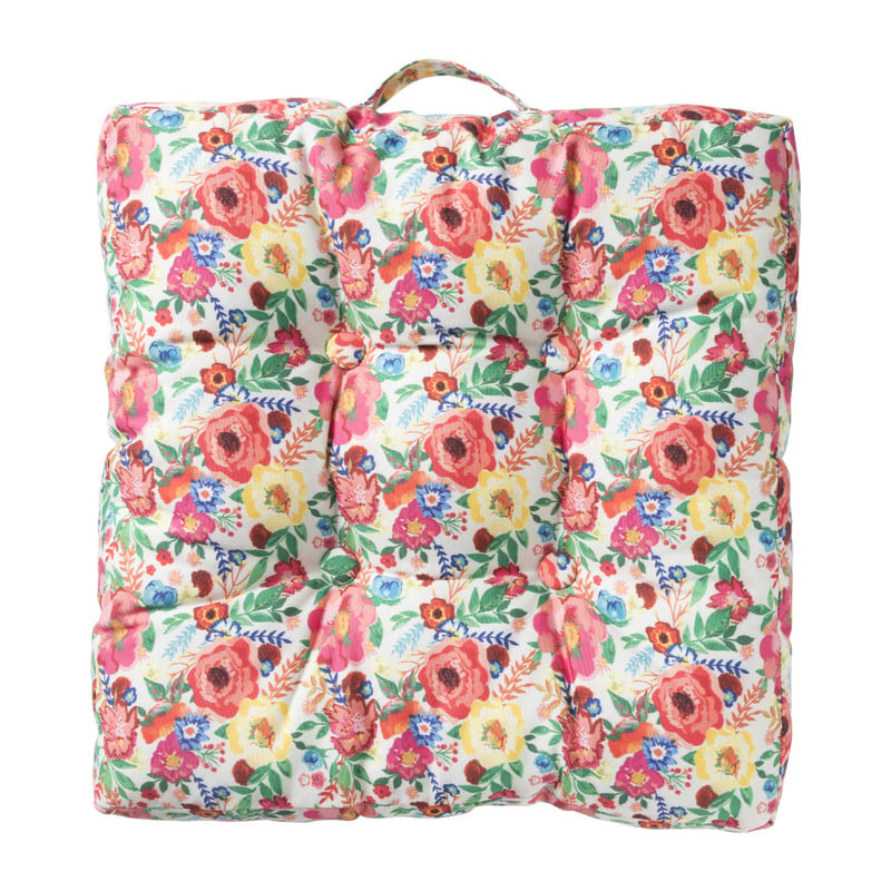Matraskussen bloemprint - diverse kleuren - 43x43 cm 