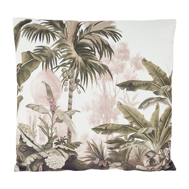 Sierkussen fluweel - bomen - groen - 45x45 cm