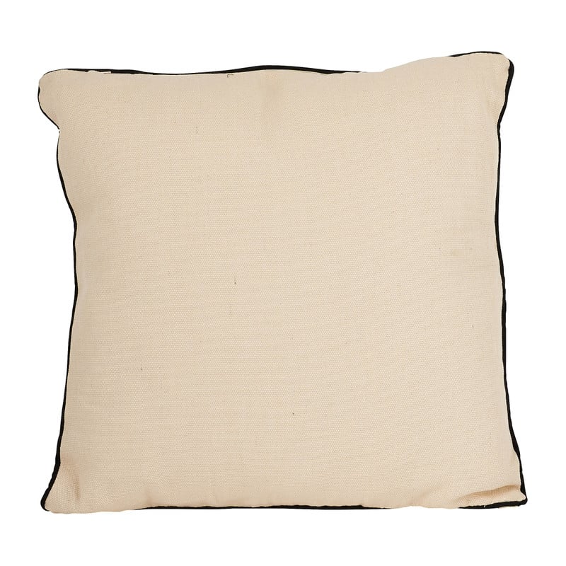 Sierkussen lijnen - zwart/goud - 45x45 cm