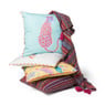 Sierkussen funky luipaard - blauw - 45x45 cm
