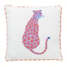 Kussen funky luipaard - wit - 45x45 cm
