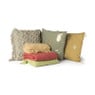 Sierkussen borduursel en tassels- mosterd - 45x45 cm