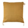 Sierkussen borduursel en tassels- mosterd - 45x45 cm
