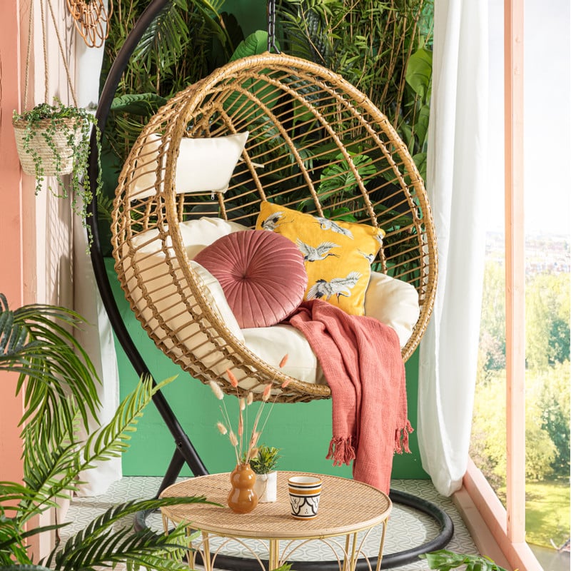 Sierkussen rond - roze - ⌀45 cm