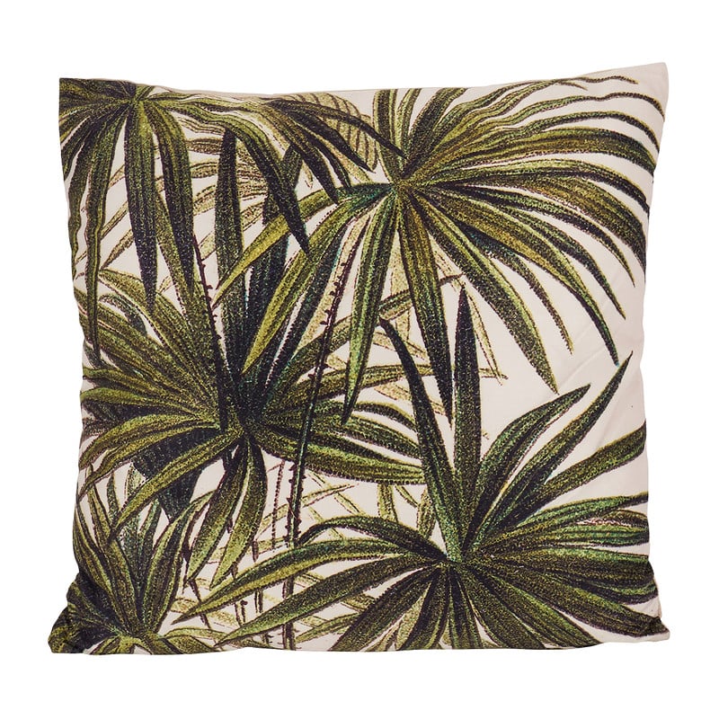 Sierkussen velvet palm - katoen - 45x45 cm