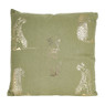 Sierkussen velvet luipaard - groen/goud - 45x45 cm 
