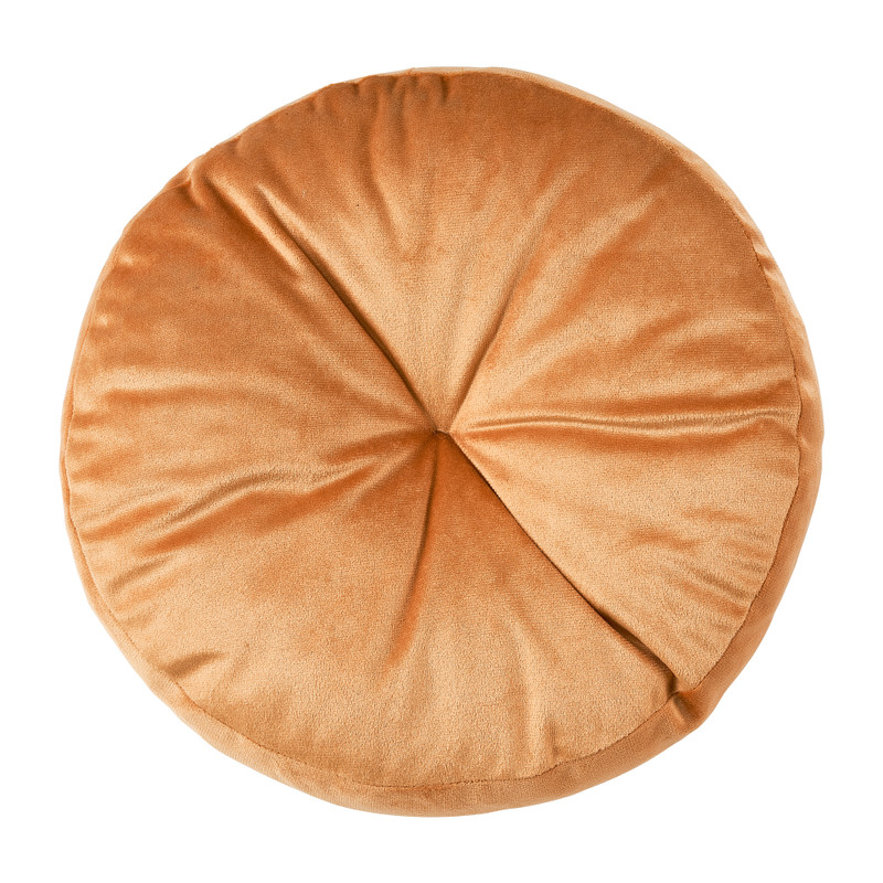 Sierkussen velvet - okergeel - ?28 cm