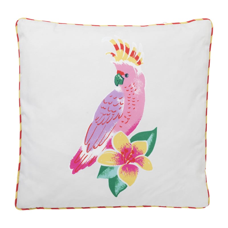 Sierkussen funky kaketoe - beige - 45x45 cm