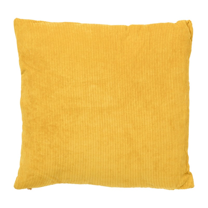 Sierkussen ribstof - geel - 40x40 cm 