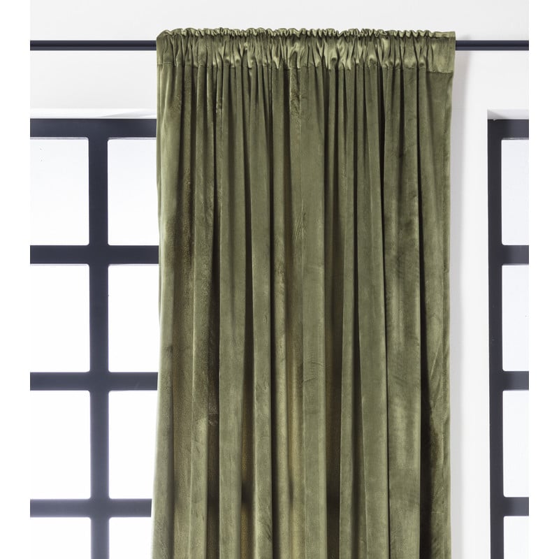 Gordijn mosgroen - 140x250 cm