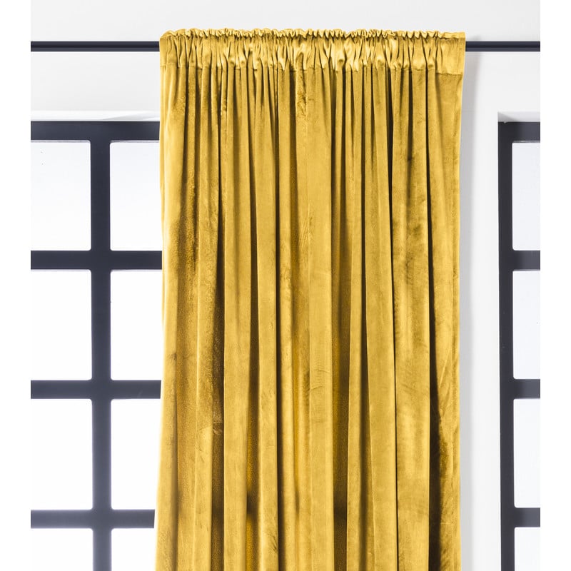 Gordijn - oker geel - 140x250 cm 