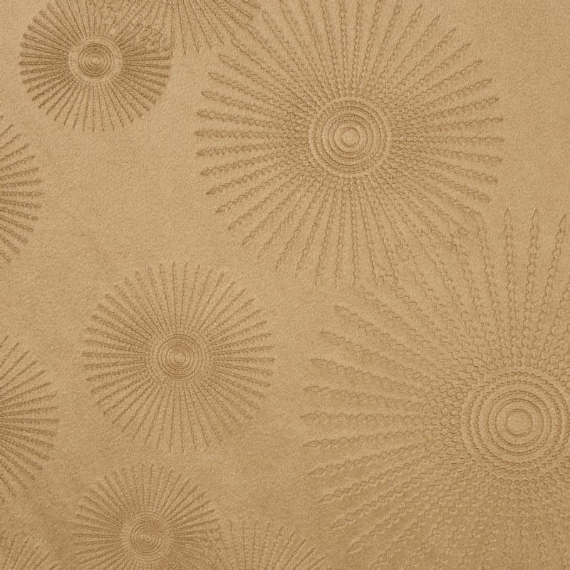 Gordijn zon relief print - goudkleurig - 140x260 cm
