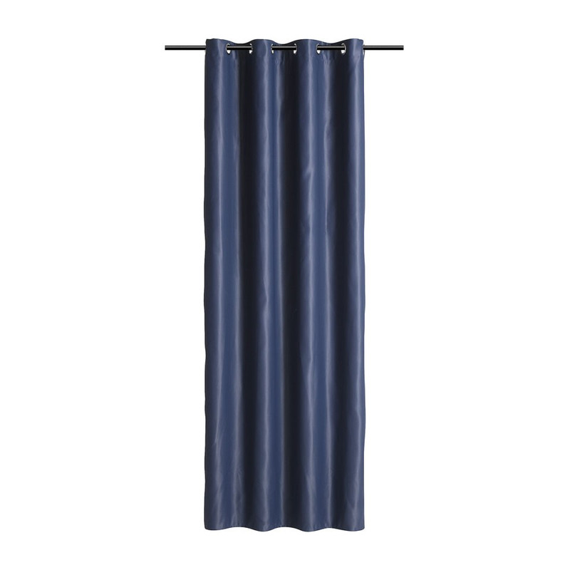 Ringengordijn Max verduisterend - blauw - 140x270 cm 