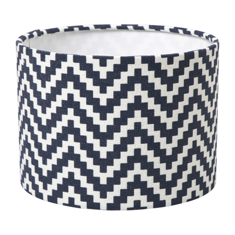 Lampenkap zigzag klein - zwart/wit - ø21x15.5 cm