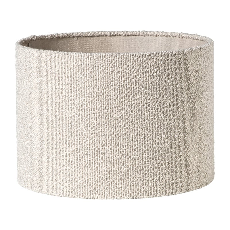 Lampenkap bouclé - wit - ø35 cm