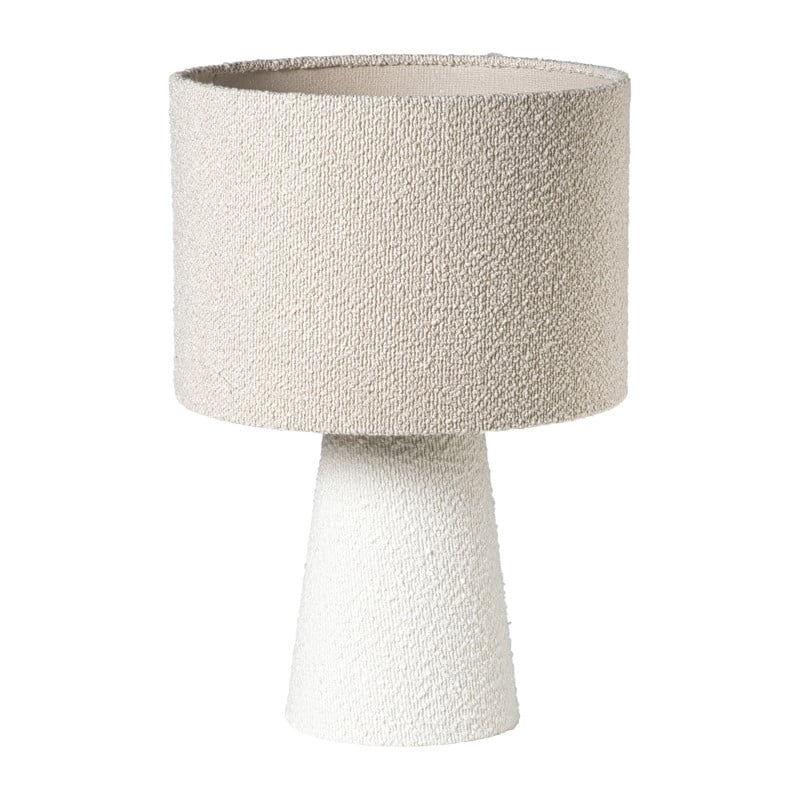 Lampenkap bouclé - wit - ø35 cm